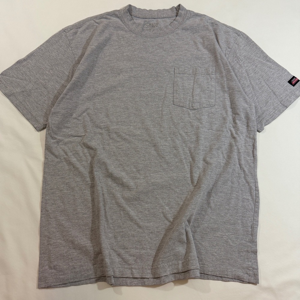 Dickies Pocket T-Shirt Mens XL Heather Gray Workwear Short Sleeve Tee